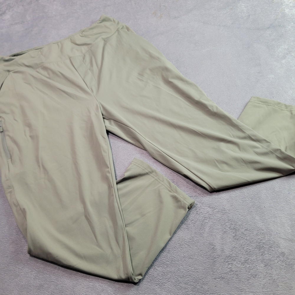YYV Womens Sage Green‎ Athletic Straight Leg Pants XL Zipper Pockets Stretch